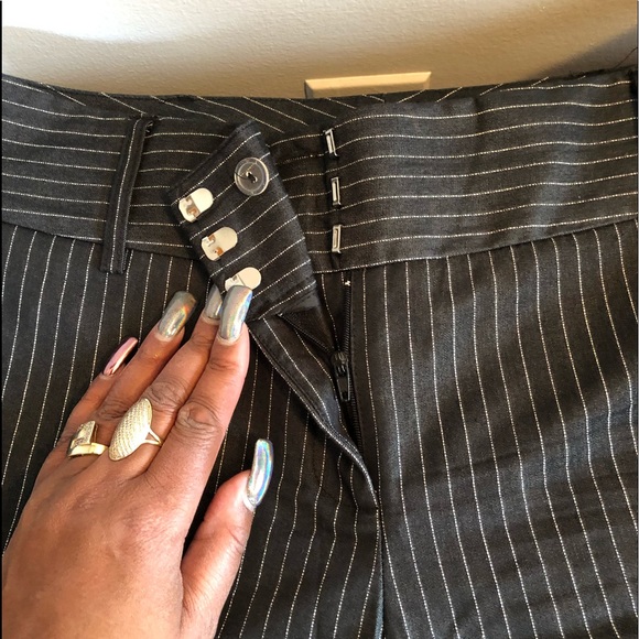 BCX Black Pinstripe Short Sleeve Suit - Picture 6 of 8